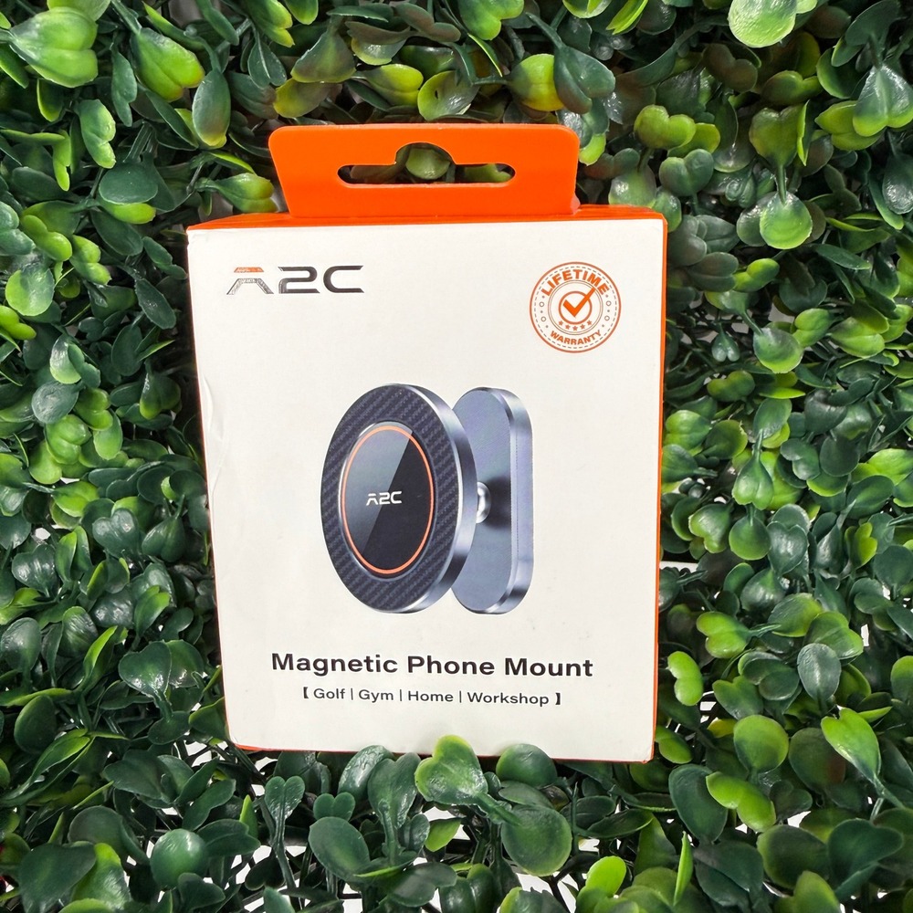 A2C Magnetic Phone Mount Golf Cart Gym Home Workshop Iron‎ Gray M40S New